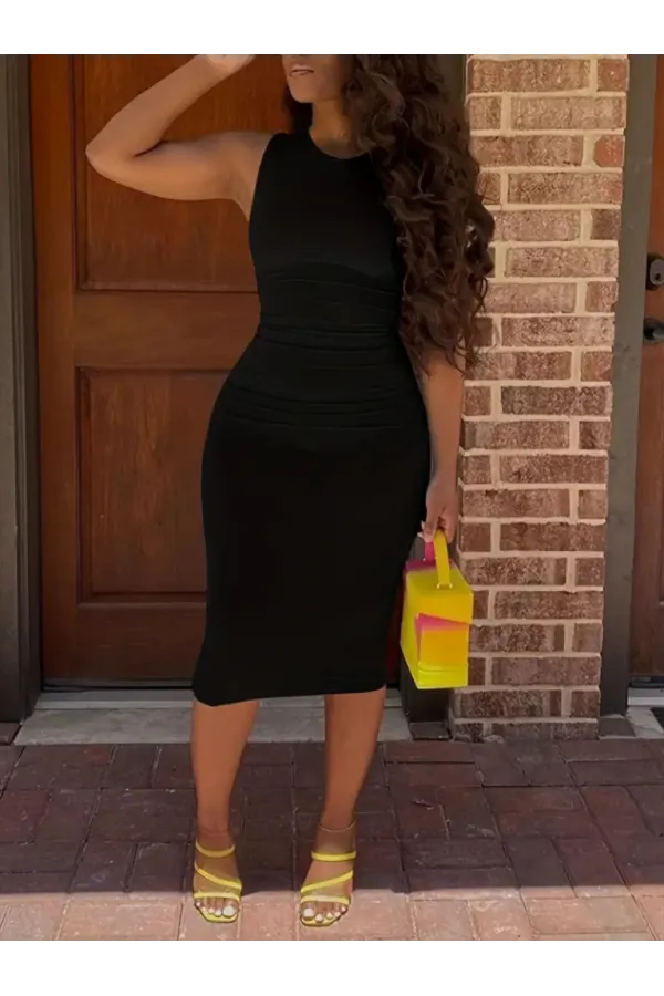 Kadın Bodycon Midi Boy Dalgıç Elbise Kadın Bodycon Midi Boy Dalgıç Elbise