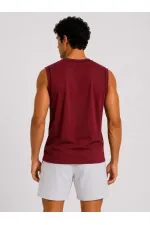 Erkek Kontrast Biyeli Kolsuz Atlet Bisiklet Yaka Yazlık Basic Atlet - Bordo Erkek Kontrast Biyeli Kolsuz Atlet Bisiklet Yaka Yazlık Basic Atlet - Bordo