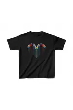 Çocuk Unisex Baskılı T-Shirt - Siyah Çocuk Unisex Baskılı T-Shirt - Siyah