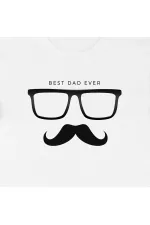 Babalar Günü Hediye Baba Temalı Baskılı Oversize Bisiklet Yaka T-shirt - Beyaz Babalar Günü Hediye Baba Temalı Baskılı Oversize Bisiklet Yaka T-shirt - Beyaz