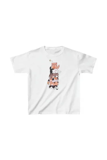 Çocuk Unisex Baskılı T-Shirt - Beyaz Çocuk Unisex Baskılı T-Shirt - Beyaz