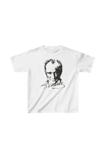 Çocuk Unisex Baskılı T-Shirt - Beyaz Çocuk Unisex Baskılı T-Shirt - Beyaz