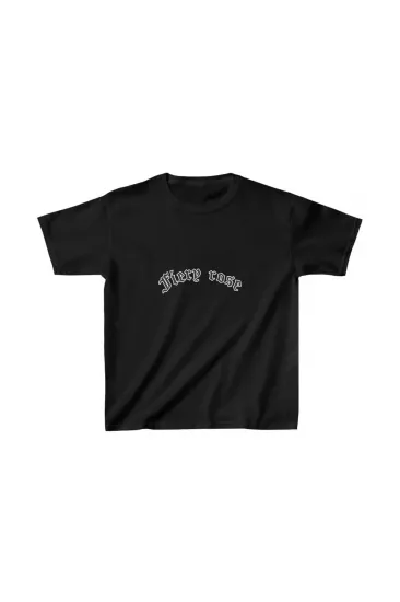 Çocuk Unisex Baskılı T-Shirt - Siyah Çocuk Unisex Baskılı T-Shirt - Siyah