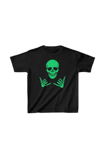 Unisex Çocuk Baskılı T-Shirt - Siyah Unisex Çocuk Baskılı T-Shirt - Siyah