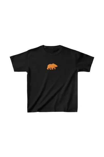 Unisex Çocuk Baskılı T-Shirt - Siyah Unisex Çocuk Baskılı T-Shirt - Siyah