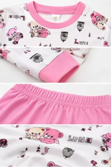 Kız Çocuk Premium Penye Koala Desenli Uzun Kollu Pijama Takımı 2-11 Yaş - Pembe Kız Çocuk Premium Penye Koala Desenli Uzun Kollu Pijama Takımı 2-11 Yaş - Pembe