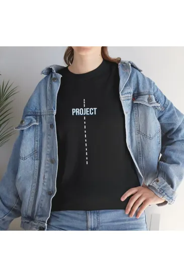 Kadın Bisiklet Yaka Baskılı Kısa kol T-Shirt - Siyah Kadın Bisiklet Yaka Baskılı Kısa kol T-Shirt - Siyah