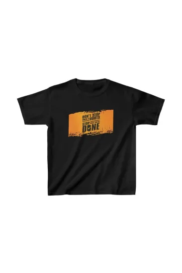 Unisex Çocuk Baskılı T-Shirt - Siyah Unisex Çocuk Baskılı T-Shirt - Siyah