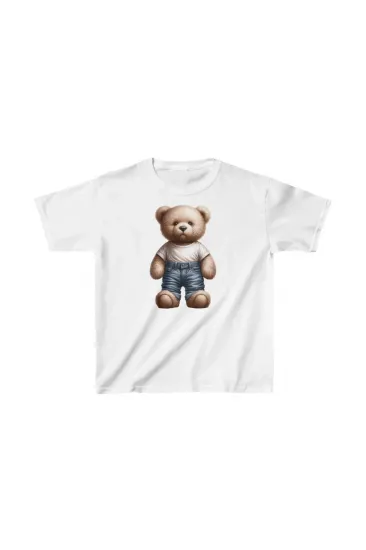 Unisex Çocuk Baskılı T-Shirt - Beyaz Unisex Çocuk Baskılı T-Shirt - Beyaz