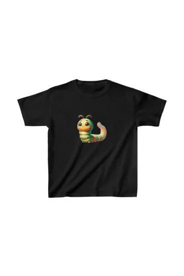 Unisex Çocuk Baskılı T-Shirt - Siyah Unisex Çocuk Baskılı T-Shirt - Siyah