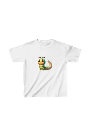 Unisex Çocuk Baskılı T-Shirt - Beyaz Unisex Çocuk Baskılı T-Shirt - Beyaz