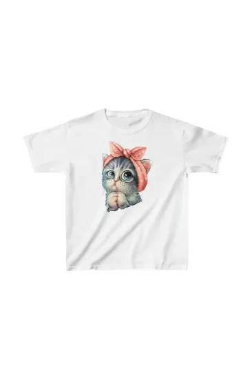 Çocuk Unisex Baskılı T-Shirt - Beyaz Çocuk Unisex Baskılı T-Shirt - Beyaz