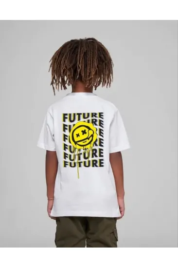 Çocuk Unisex Baskılı T-Shirt - Beyaz Çocuk Unisex Baskılı T-Shirt - Beyaz