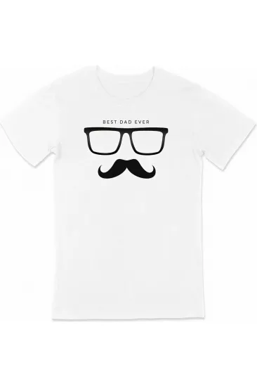 Babalar Günü Hediye Baba Temalı Baskılı Oversize Bisiklet Yaka T-shirt - Beyaz Babalar Günü Hediye Baba Temalı Baskılı Oversize Bisiklet Yaka T-shirt - Beyaz