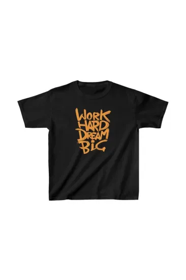 Unisex Çocuk Baskılı T-Shirt - Siyah Unisex Çocuk Baskılı T-Shirt - Siyah