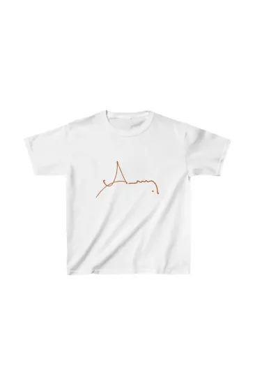 Unisex Çocuk Baskılı T-Shirt - Beyaz Unisex Çocuk Baskılı T-Shirt - Beyaz