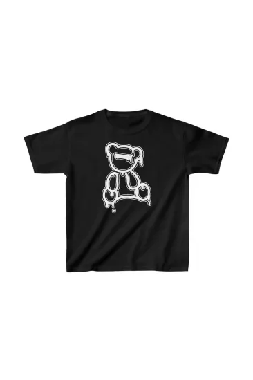 Çocuk Unisex Baskılı T-Shirt - Siyah Çocuk Unisex Baskılı T-Shirt - Siyah