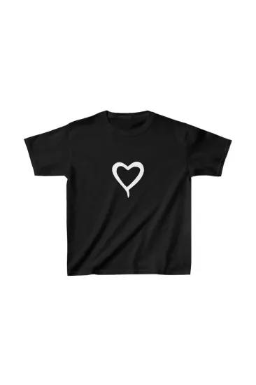 Çocuk Kız Baskılı T-Shirt - Siyah Çocuk Kız Baskılı T-Shirt - Siyah