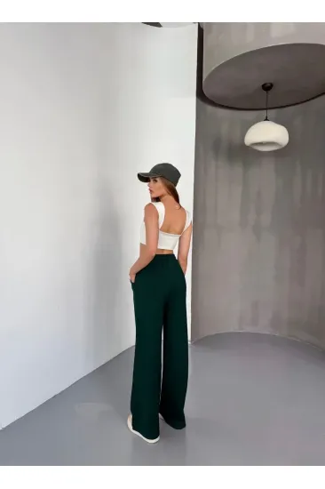 Kadın Osy Modal Yumuşak Dokulu Kumaş Nakış işlemeli Rahat Bol Paça Eşofman Pantolon - Yeşil Kadın Osy Modal Yumuşak Dokulu Kumaş Nakış işlemeli Rahat Bol Paça Eşofman Pantolon - Yeşil