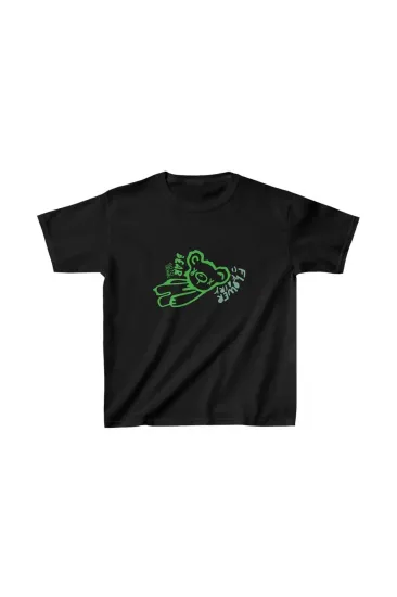 Unisex Çocuk Baskılı T-Shirt - Siyah Unisex Çocuk Baskılı T-Shirt - Siyah