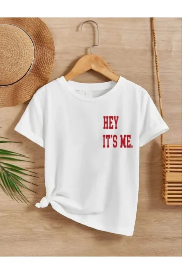 Çocuk Unisex Baskılı T-Shirt - Beyaz Çocuk Unisex Baskılı T-Shirt - Beyaz