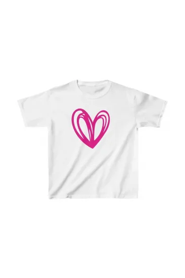 Unisex Çocuk Baskılı T-Shirt - Beyaz Unisex Çocuk Baskılı T-Shirt - Beyaz