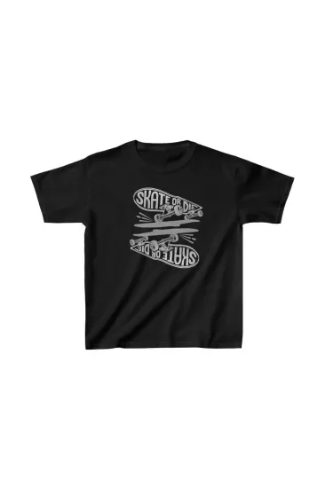 Unisex Çocuk Baskılı T-Shirt - Siyah Unisex Çocuk Baskılı T-Shirt - Siyah