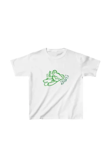 Unisex Çocuk Baskılı T-Shirt - Beyaz Unisex Çocuk Baskılı T-Shirt - Beyaz