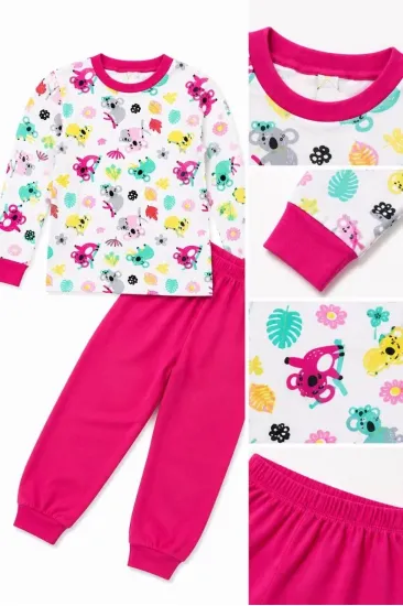 Kız Çocuk Premium Penye Koala Desenli Uzun Kollu Pijama Takımı 2-11 Yaş - Fuşya Kız Çocuk Premium Penye Koala Desenli Uzun Kollu Pijama Takımı 2-11 Yaş - Fuşya