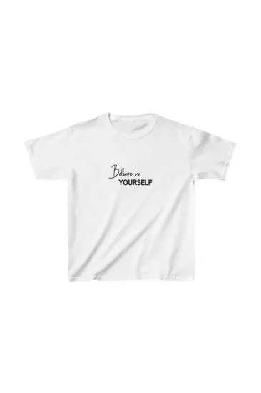 Unisex Çocuk Baskılı T-Shirt - Beyaz Unisex Çocuk Baskılı T-Shirt - Beyaz