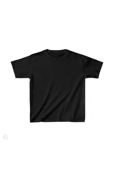Çocuk Unisex Basic T-Shirt - Siyah Çocuk Unisex Basic T-Shirt - Siyah