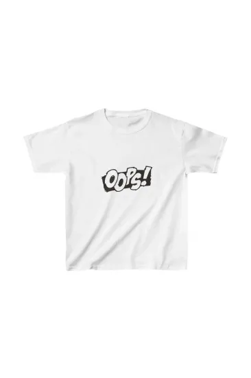 Unisex Çocuk Baskılı T-Shirt - Beyaz Unisex Çocuk Baskılı T-Shirt - Beyaz