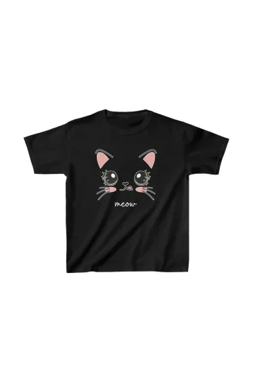 Unisex Çocuk Baskılı T-Shirt - Siyah Unisex Çocuk Baskılı T-Shirt - Siyah