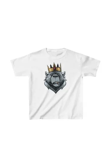 Unisex Çocuk Baskılı T-Shirt - Beyaz