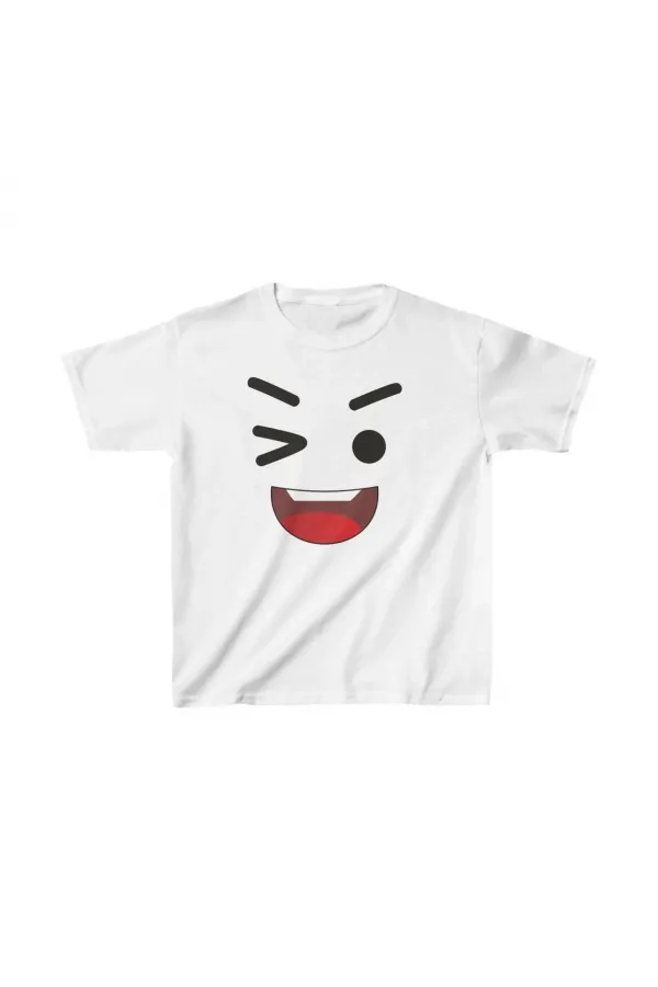 Unisex Çocuk Baskılı T-Shirt - Beyaz Unisex Çocuk Baskılı T-Shirt - Beyaz