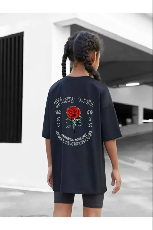 Çocuk Unisex Baskılı T-Shirt - Siyah Çocuk Unisex Baskılı T-Shirt - Siyah