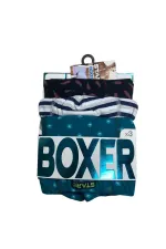 Star 106 Desenli Pamuklu Kemer Likralı 3Lü Boxer Star 106 Desenli Pamuklu Kemer Likralı 3Lü Boxer