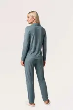Pjs 30198 Kadın Önden Düğmeli Uzun Kol Pijama Takımı Pjs 30198 Kadın Önden Düğmeli Uzun Kol Pijama Takımı