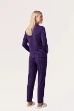 Pjs 30167 Kadın Uzun Kol Puantiyeli Düğmeli Pijama Takımı Pjs 30167 Kadın Uzun Kol Puantiyeli Düğmeli Pijama Takımı