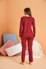 PJS 28091 Kadın V Yaka Uzun Kol Pijama Takımı PJS 28091 Kadın V Yaka Uzun Kol Pijama Takımı