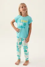 Roly Poly 3394-2 Kız Çocuk Çiçekli Kısa Kol Pijama Takım Roly Poly 3394-2 Kız Çocuk Çiçekli Kısa Kol Pijama Takım