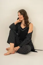 Pierre Cardin 9291-S Kadın 3Lü Pijama Takımı Pierre Cardin 9291-S Kadın 3Lü Pijama Takımı