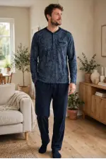 Çift Kaplan 8200 Uzun Kol Erkek Patlı Pijama Takımı Çift Kaplan 8200 Uzun Kol Erkek Patlı Pijama Takımı