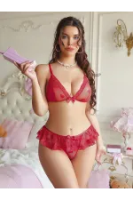 Freshness 7061 Kalpli Transparan Sütyen Takım Freshness 7061 Kalpli Transparan Sütyen Takım