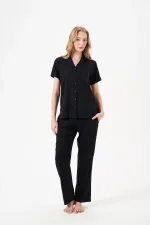 PJS 29006 Kadın Kısa Kol Önden Düğmeli Pijama Takımı PJS 29006 Kadın Kısa Kol Önden Düğmeli Pijama Takımı