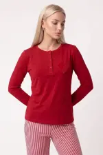 Pjs 30148 Kadın Uzun Kol Kalpli Pijama Takımı Pjs 30148 Kadın Uzun Kol Kalpli Pijama Takımı