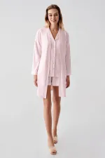 Freshness 324 Kadın 4Lü Sabahlıklı Şorlu Pijama Takımı Freshness 324 Kadın 4Lü Sabahlıklı Şorlu Pijama Takımı