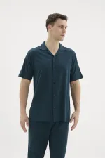 Kocabey KKT-26150 Apaj Yaka Boydan Düğmeli Pijama Takımı Kocabey KKT-26150 Apaj Yaka Boydan Düğmeli Pijama Takımı