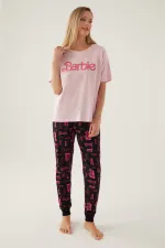 Barbie L1704-S Kadın Kısa Kol Pijama Takımı Barbie L1704-S Kadın Kısa Kol Pijama Takımı