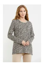 Sementa 76413 Rahat Kalıp Leopar Kombinli Pijama Takım Sementa 76413 Rahat Kalıp Leopar Kombinli Pijama Takım